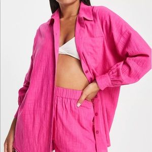 MISSGUIDED Textured button shirt